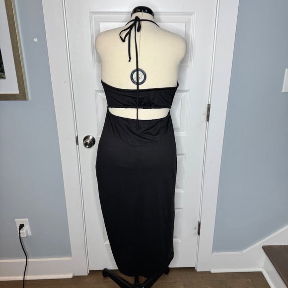 RESA Nikki Dress NWT Revolve Black Halter Tie Dress Size XL  $168 - Picture 4 of 7
